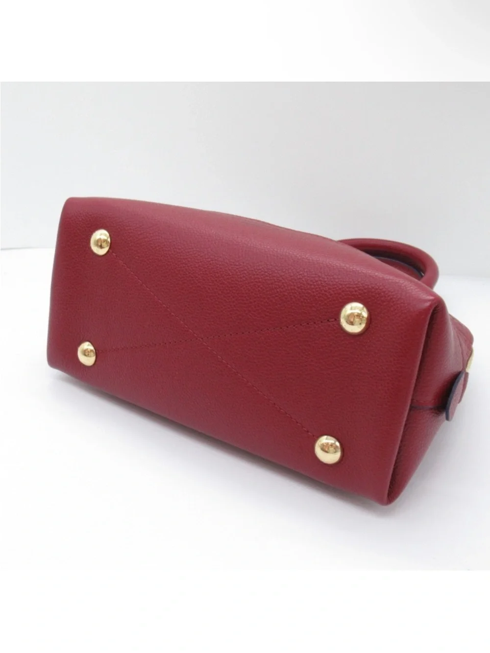 AUTHENTIC Louis Vuitton Red Monogram Empreinte Alma BB Satchel